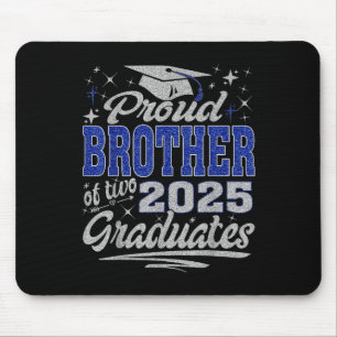 Stolzer Bruder von zwei 2025 Absolventen Zwillings Mousepad