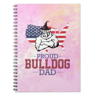 Stolzer Bulldoggen-Hundepapa, Bulldoggen-Vatertags Notizblock