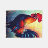 Stolzer Bunter Hahn Fleecedecke (Vorderseite (Horizontal))