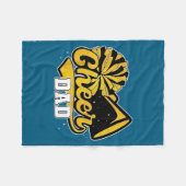 Stolzer Cheer Dad Lieblings-Cheerleader Kunstwerk Fleecedecke (Vorderseite (Horizontal))
