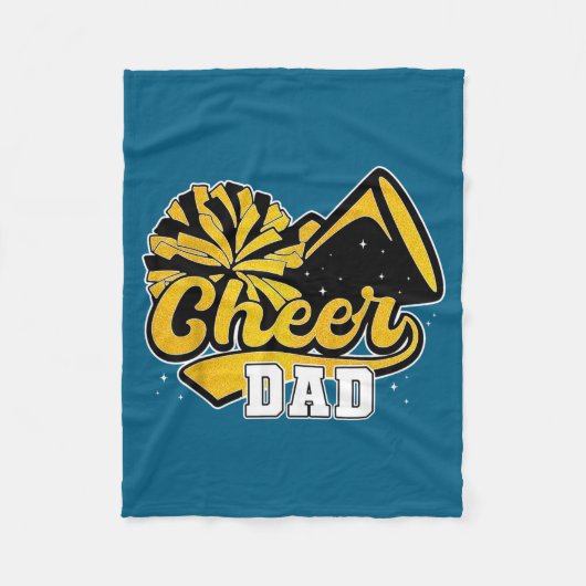 Stolzer Cheer Dad Lieblings-Cheerleader Kunstwerk Fleecedecke (Vorderseite)