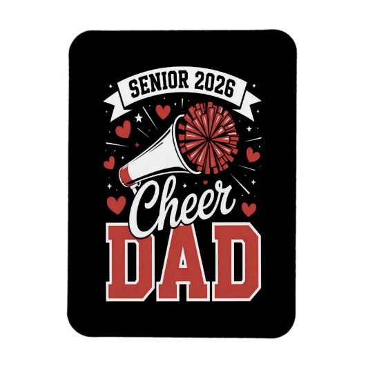 Stolzer Cheer Senior-Vater 2026 Magnet (Vertikal)