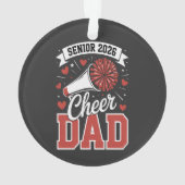Stolzer Cheer Senior-Vater 2026 Ornament (Rückseite)
