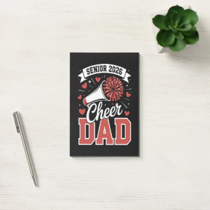 Stolzer Cheer Senior-Vater 2026 Post-it Klebezettel