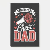 Stolzer Cheer Senior-Vater 2026 Post-it Klebezettel (Vorderseite)