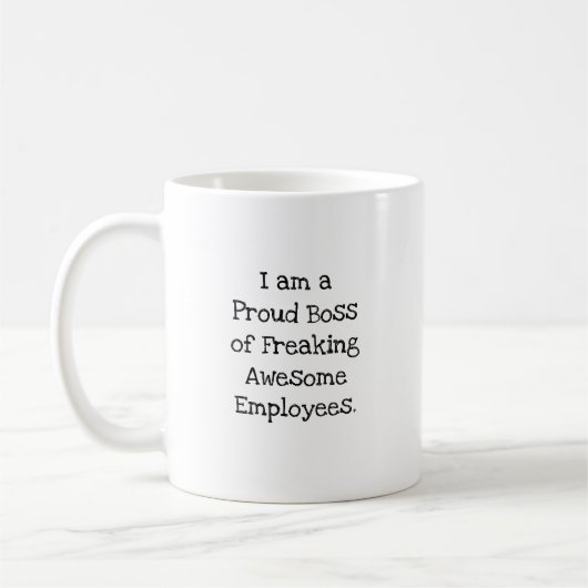 Stolzer Chef Tolles Geschenk für Mitarbeiter Kaffeetasse (Links)