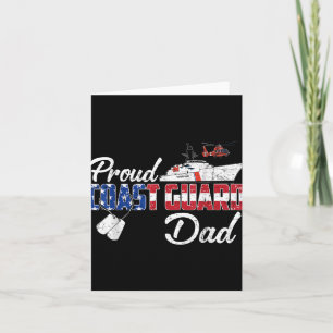 Stolzer Coast Guard Dad US Veteran Familien-Matchi Karte