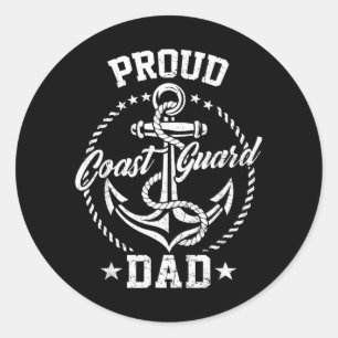 Stolzer Coast Guard Dad USCG Coastie Familie passe Runder Aufkleber