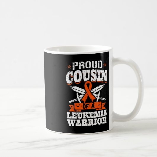 Stolzer Cousin einer Leukämie Warrior Cuz Bewussts Kaffeetasse (Rechts)