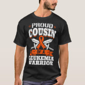 Stolzer Cousin einer Leukämie Warrior Cuz Bewussts T-Shirt (Vorderseite)
