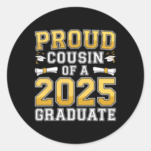 Stolzer Cousin eines 2025 Graduate Shirt Cl 2025 G Runder Aufkleber