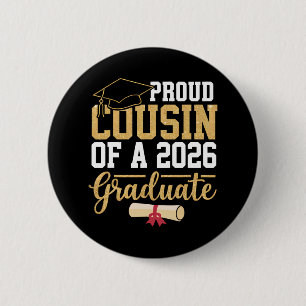 Stolzer Cousin eines Absolventen 2026 Senior Cl vo Button