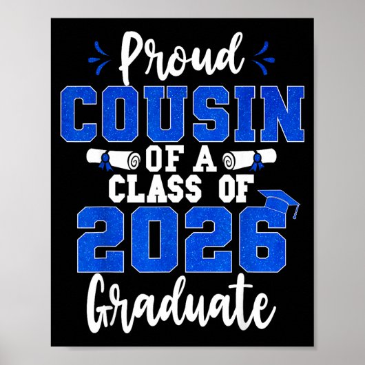Stolzer Cousin eines Absolventen der Abschlussklas Poster (Vorne)