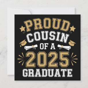 Stolzer Cousin eines Absolventen der Familie 2025 Einladung