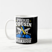 Stolzer Cousin eines Down-Syndroms Krieger-Down-Tr Kaffeetasse (Links)