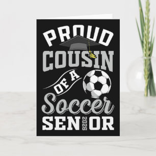 Stolzer Cousin eines Fußball-Seniors der Abschluss Karte