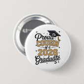 Stolzer Cousin eines Gold-Absolventen 2026 Gold-Ab Button (Vorne & Hinten)