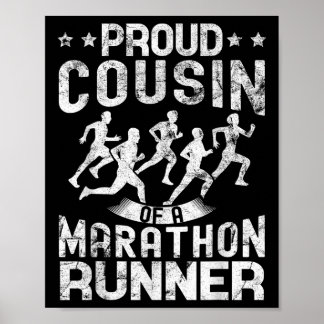 Stolzer Cousin eines Marathon-Runner-Cousins gibt Poster