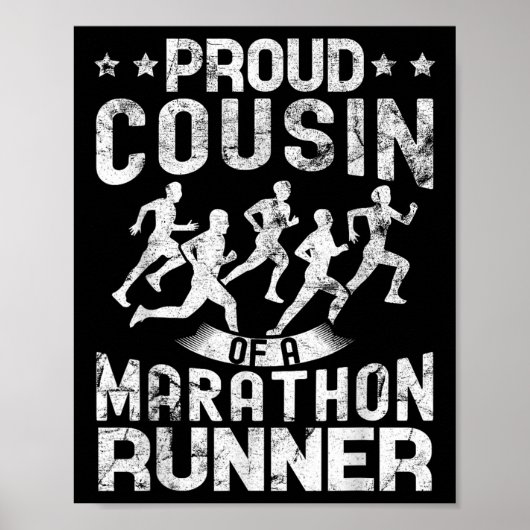 Stolzer Cousin eines Marathon-Runner-Cousins gibt Poster (Vorne)