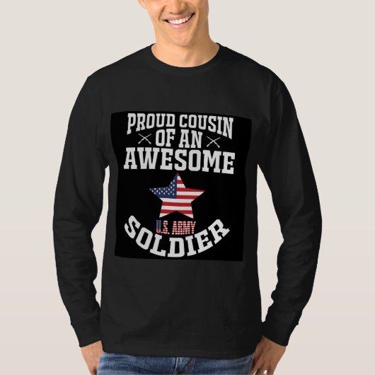 Stolzer Cousin eines Phantastischen US-Soldaten T-Shirt (Vorderseite)
