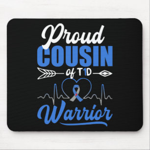 Stolzer Cousin T1d Krieger Diabetes Bewusstsein Bl Mousepad
