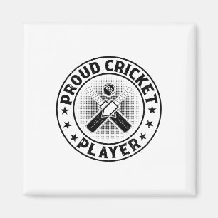 Stolzer Cricket-Spieler - Cricket spielender Crick Magnet