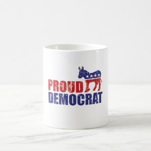 Stolzer Demokrat Esel beunruhigtes TAN Kaffeetasse