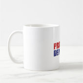 Stolzer Demokrat Esel beunruhigtes TAN Kaffeetasse (Links)
