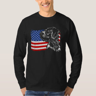 Stolzer Deutsch Drahthaar American Flagge Patr T-Shirt