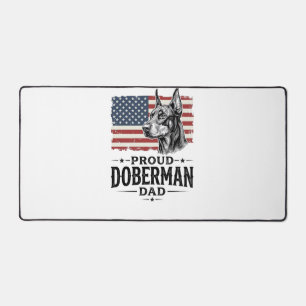 Stolzer Dobermann-Vater Vintage-Flagge Vektor-Desi Schreibtischunterlage