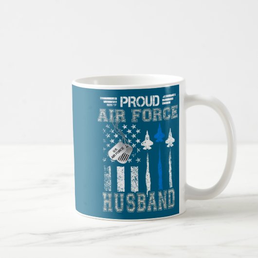 stolzer Ehemann der Luftwaffe US-Luftwaffe Abschlu Kaffeetasse (Rechts)
