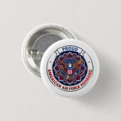 Stolzer Ehemann der US-Luftwaffe Button (Vorne & Hinten)