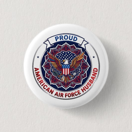 Stolzer Ehemann der US-Luftwaffe Button (Vorderseite)