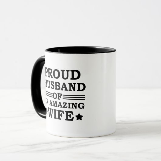 stolzer Ehemann einer phantastischen Ehefrau Tasse (Vorderseite Links)