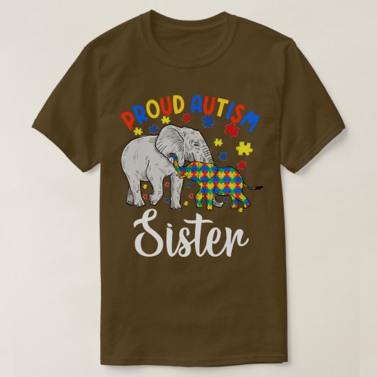 stolzer Elefant von Autismus T-Shirt (Design vorne)