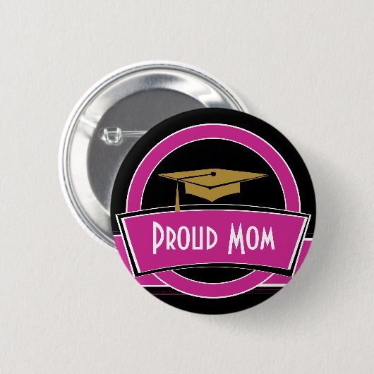 Stolzer Elternteil-Absolvent-Abschluss-Knopf Button (Vorne & Hinten)