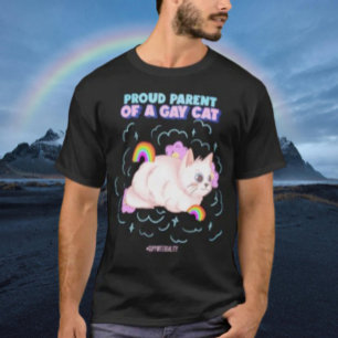 Stolzer Elternteil Einer Schwulen Katze T-Shirt