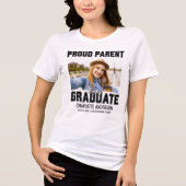 Stolzer Elternteil eines Absolventen Abschluss Tri-Blend Shirt (Vorderseite)