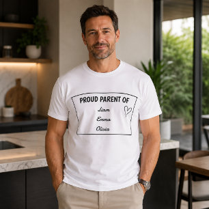 Stolzer Elternteil von mit benutzerdefinierten Kin T-Shirt