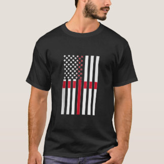 Stolzer englischer amerikanischer Junge Mädchen On T-Shirt