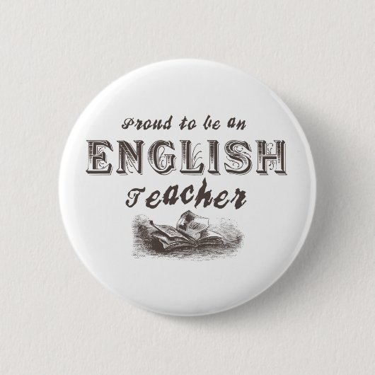 Stolzer Englischlehrer viktorianisch Button (Vorderseite)