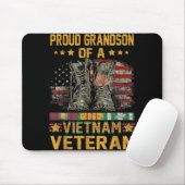 Stolzer Enkel einer vietnamesischen Veteranenflagg Mousepad (Mit Mouse)