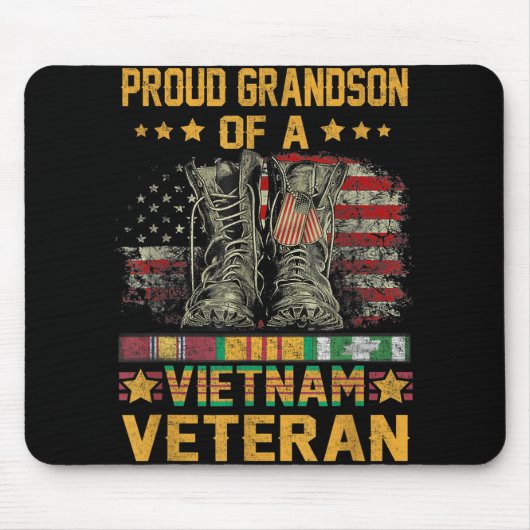 Stolzer Enkel einer vietnamesischen Veteranenflagg Mousepad (Vorne)