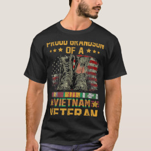 Stolzer Enkel einer vietnamesischen Veteranenflagg T-Shirt