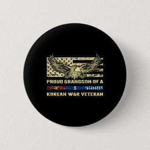 Stolzer Enkel eines Veteranen des Koreakrieges Button