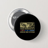Stolzer Enkel eines Veteranen des Koreakrieges Button (Vorne & Hinten)