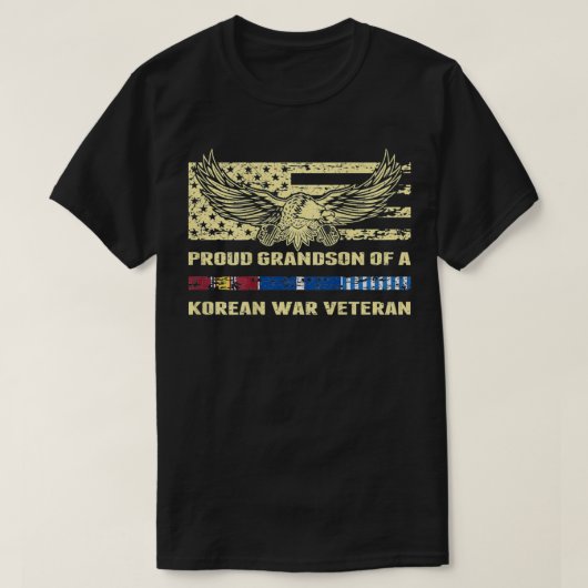 Stolzer Enkel eines Veteranen des Koreakrieges T-Shirt (Design vorne)