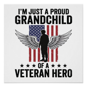 Stolzer Enkel eines Veteranen Held Patrioten Desig Poster