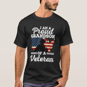 Stolzer Enkel eines Veteranen Patriotischer Vetera T-Shirt