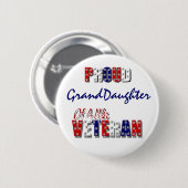 Stolzer Enkelin-Kriegsveteran Button (Vorne & Hinten)